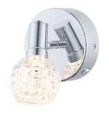 Hania LED Wall Light 1L, Chrome Finish with Clear Glass
