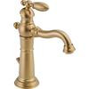 Victorian Single-Hole 1-Handle High-Arc Bathroom Faucet in Champagne Bronze