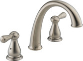 Leland 2-Handle Roman Tub Trim Kit Only in Stainless (Valve not included)