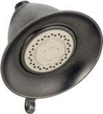 Victorian 3-Spray 5-1/2 Inch Touch-Clean Showerhead in Aged Pewter
