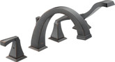 Dryden 2-Handle Roman Tub with Handshower Trim Kit Only in Venetian Bronze (Valve not included)