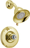Victorian 1-Handle 3-Spray Shower Faucet in Polished Brass (Valve and Handles not included)