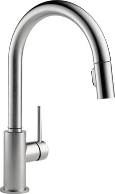 Trinsic Single-Handle Pull-Down Sprayer Kitchen Faucet in Arctic Stainless Featuring MagnaTite Docking