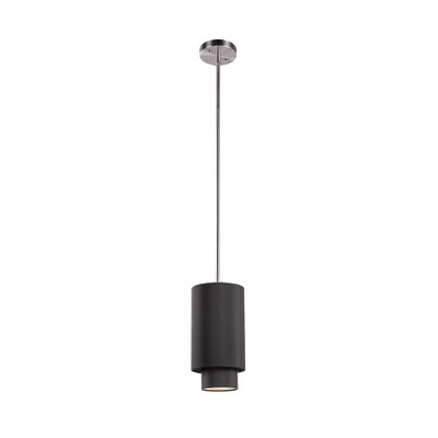 Layered Drop Pendant in Black