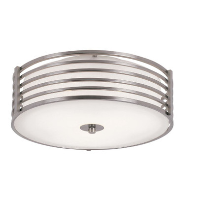 Nickel Wrapped 16 inch Ceiling Light