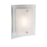 Clear Wall Plate and Frosted Cover 10 inch Sconce