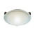 White Clipped Marble Glass 20 inch Flushmount