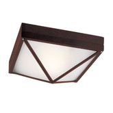 Rust Square 9 inch Outdoor Ceiling Light