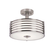 Nickel Wrapped 12 inch Ceiling Light