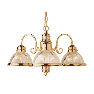 Brass 3 Down Kitchen Chandelier
