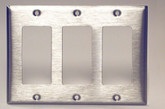 3-Gang Decora Wallplate, Stainless Steel