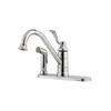 Portland 1-Handle 3-Hole High-Arc Kitchen Faucet with Side Spray in Polished Chrome