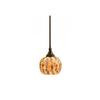 Concord 1 Light Ceiling Bronze Incandescent Pendant with a Seashell Glass