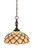 Concord 1 Light Ceiling Dark Granite Incandescent Pendant with a Honey and Brown Tiffany Glass