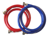 72 Inch PVC Blue/Red 3/8x3/8 Dishwasher Connector 2 Pack