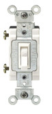 Framed Toggle Single-Pole Switch , White
