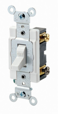2 Pole Switch 15 Amp 120/277v, White