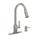 Indi 1 Handle Pulldown Kitchen Faucet with Microban and Soap - Spot Resist Stainless Finish