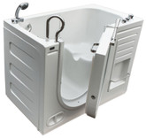 Luxury Heated Air Jet Walk-In Bathtub with Thermostatic Controls and Outward-Opening Door. Left Drain.