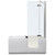 Universal Walk-In Tub with Clear Tempered Glass Shower Door In White. Right Hand Drain