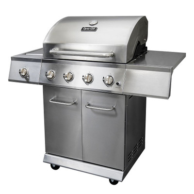 Dyna-Glo Premium 4 Burner Stainless Stell Grill With Side Burner For Use With Liquid Propane Gas