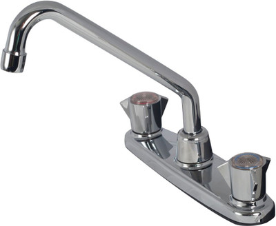 Two Handle, 3-Hole Deck Mount Kitchen Faucet (No Spray)