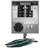 Prewired 30-Amp 7500 Watt Manual Transfer Switch for 8-10 Circuits