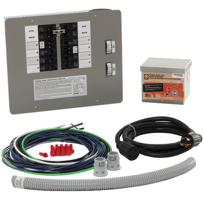30 Amp Generator Transfer Switch Kit for 10-16 Circuits for Indoor Applications