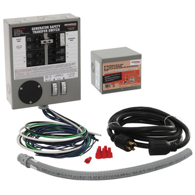 30-Amp Indoor Generator Transfer Switch Kit for 6-10 Circuits