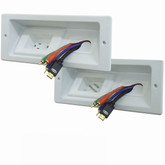 Dual electrical outlet in-wall extension kit