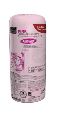 Multi-Purpose EcoTouch PINK FIBERGLAS Insulation for Small Projects - 2 Inch x 16 Inch x 48 Inch
