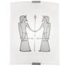 GRAFIK Wall Light 1L, Frosted Glass with Egyptian Motif