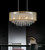 Oval 26 Inch Ceiling Chandelier with Gold Shade