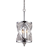 3-Light Ceiling Mount Polished Chrome Chandelier