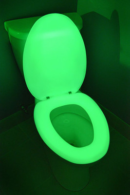 600 Green Elongated Glow in the Dark Toilet Seat