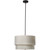 Eagan 3-Light 18 in. Oil Rubbed Bronze Drum Pendant with Double Khaki Shade