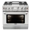 36 Inch Manual Clean Gas Convection Range and 4 Sealed Burners 17K BTU with 12 Inch Thermo-Griddle - LP