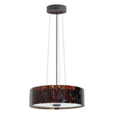 EGLO Troya Suspension 3L, Antique Brown Finish With Mosaic Glass