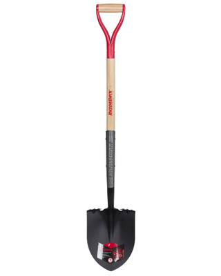 Razorback 35 Inches Handle Round Point Shovel  with Wood Handle