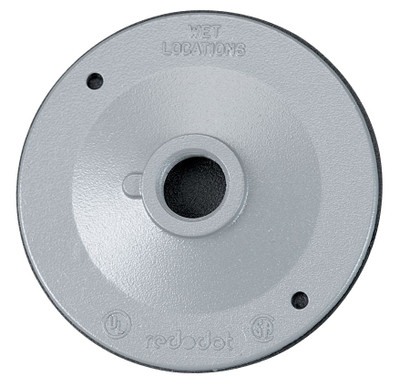 1 Hole Outdoor Round Cover, Silver