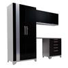 Performance Plus 7 Feet 8 Inch 5 Piece Metal Cabinet Set in Black