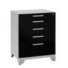 Performance Plus 35.25 Inch H x 28 Inch W x 24 Inch D Metal Five Drawer Tool Cabinet in Black