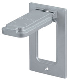GFCI Receptacle Cover Vertical, Silver