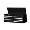 54 Inch. 7 Drawer Top Chest, Black