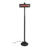 Offset Pole Mounted Black Steel Infrared Patio Heater