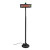 Offset Pole Mounted Black Steel Infrared Patio Heater