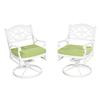 Biscayne Swivel Chair White Finish with Cushion