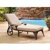 Biscayne Bronze Chaise Lounge Chair Taupe Cushion