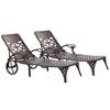 Biscayne Bronze Chaise Lounge Chairs (2)