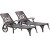 Biscayne Black Chaise Lounge Chairs (2)